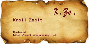 Knoll Zsolt névjegykártya